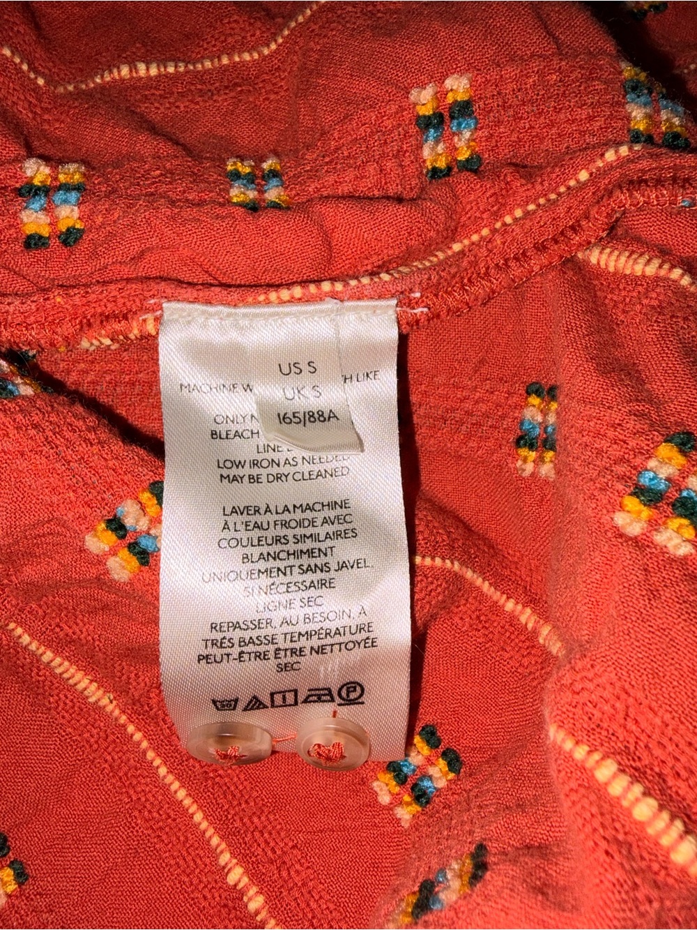 Pilcro the Bella Femme Button Down Puff Sleeve Top Size Small Boho Fall Festival - Picture 6 of 7